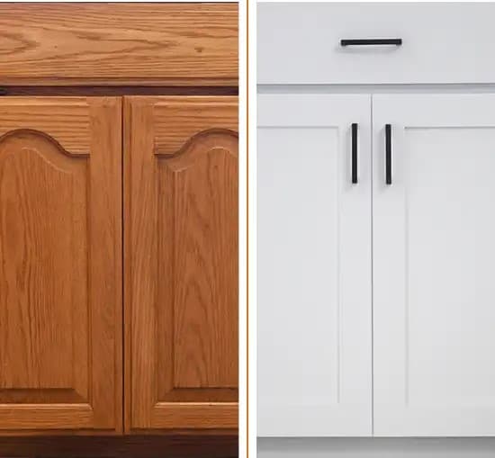 Cathedral oak → modern shaker
